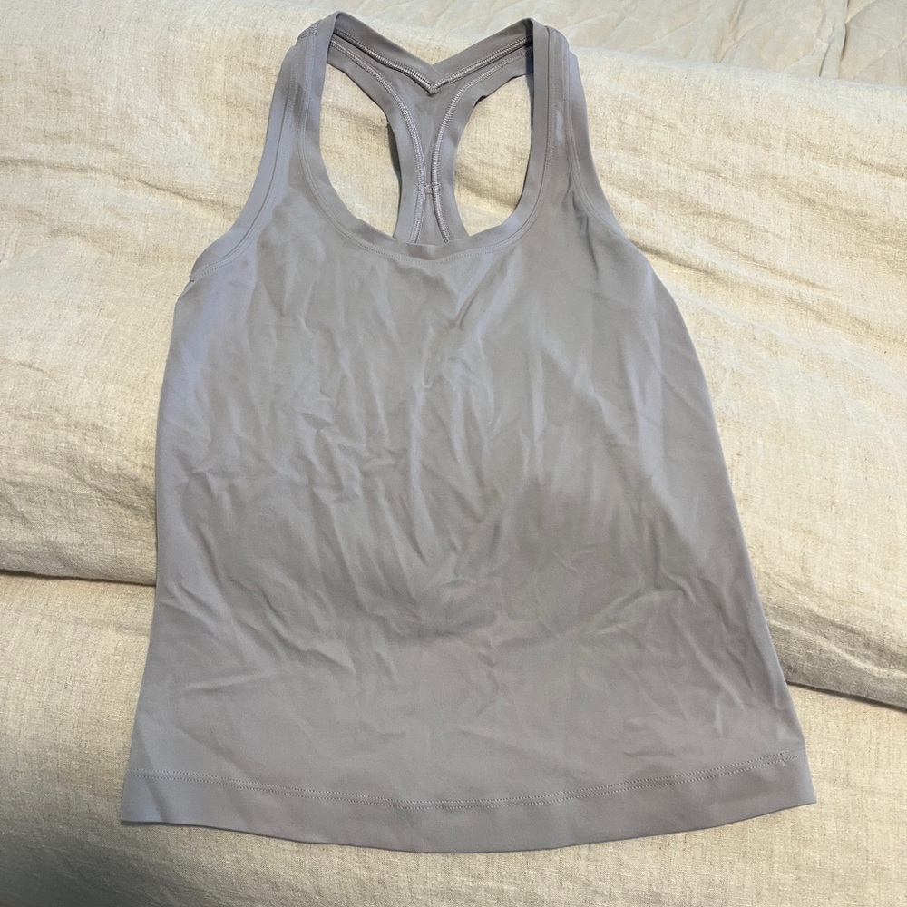 lululemon athletica light purple/gray Racerback Tank Top